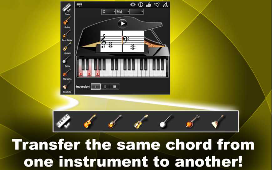 Chords Compass – Find All Chords For All Music Instruments !