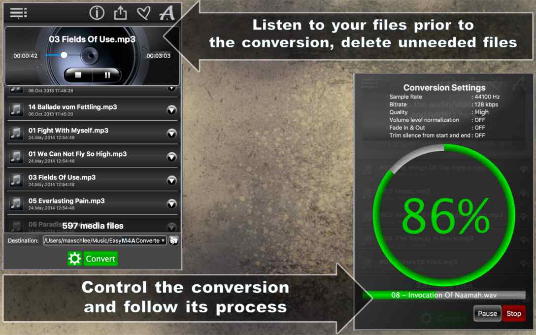 Easy M4A Converter – Convert MP3 Music To M4A Format !