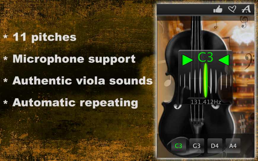 Easy Viola Tuner – Tune Your Music Instrument Fast & Precisely