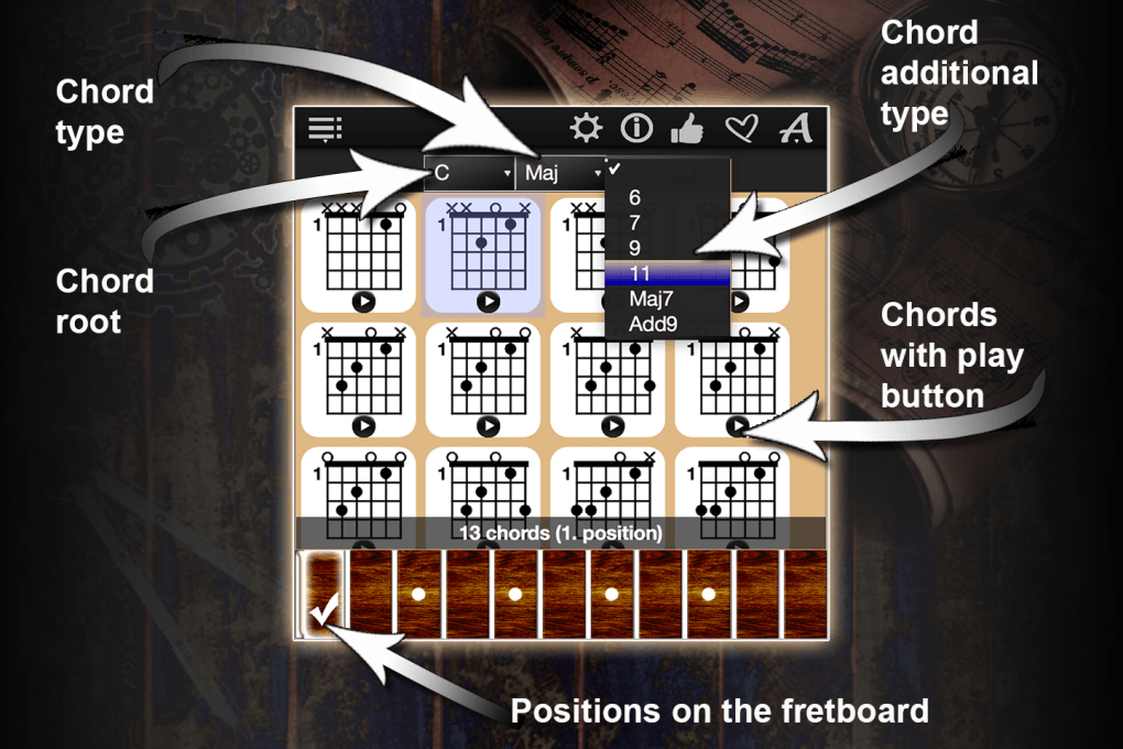 Guitar Chords Compass – Find & Play All Chord Charts
