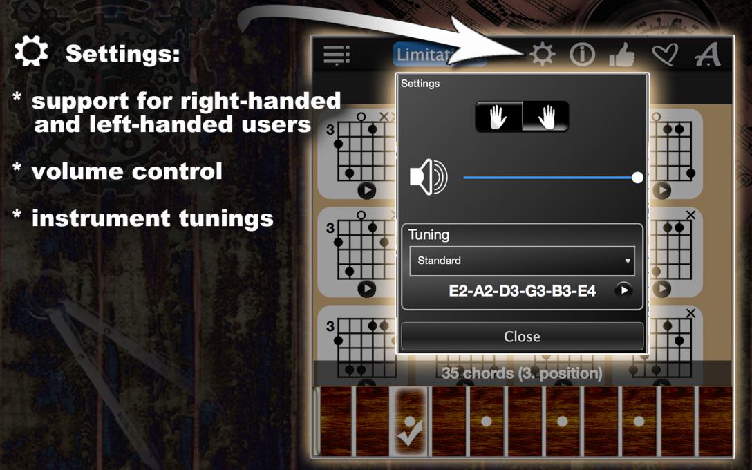 Find Your Ideal Guitar Chords with GuitarChordsCompass Lite !