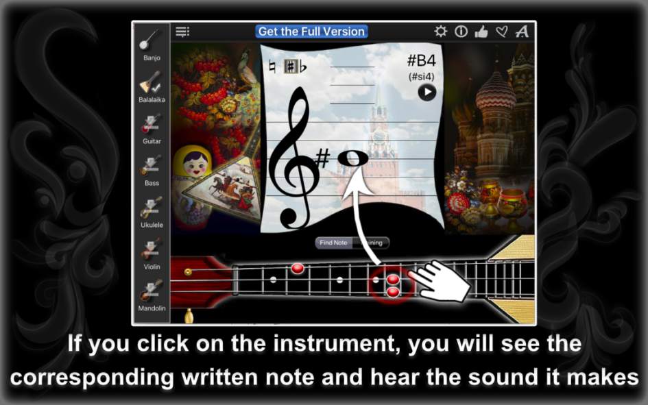 Discover the Notes on Your Banjo or Balalaika with Notes Finder Lite!