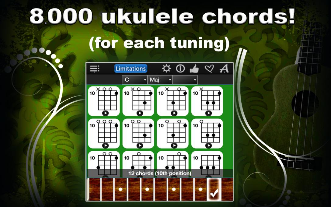 Ukulele Chords Compass Lite – Find & Learn All Ukulele Chords !