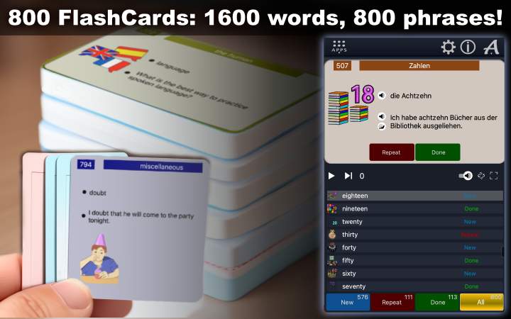 Interactive Flashcards App – Learn German with NextFlash
